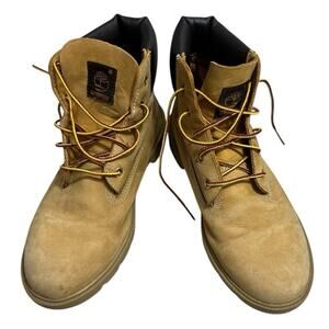 Timberland Waterproof Boots 7 Boys Wheat Nubuck Tan Tims 10960 Lace Up